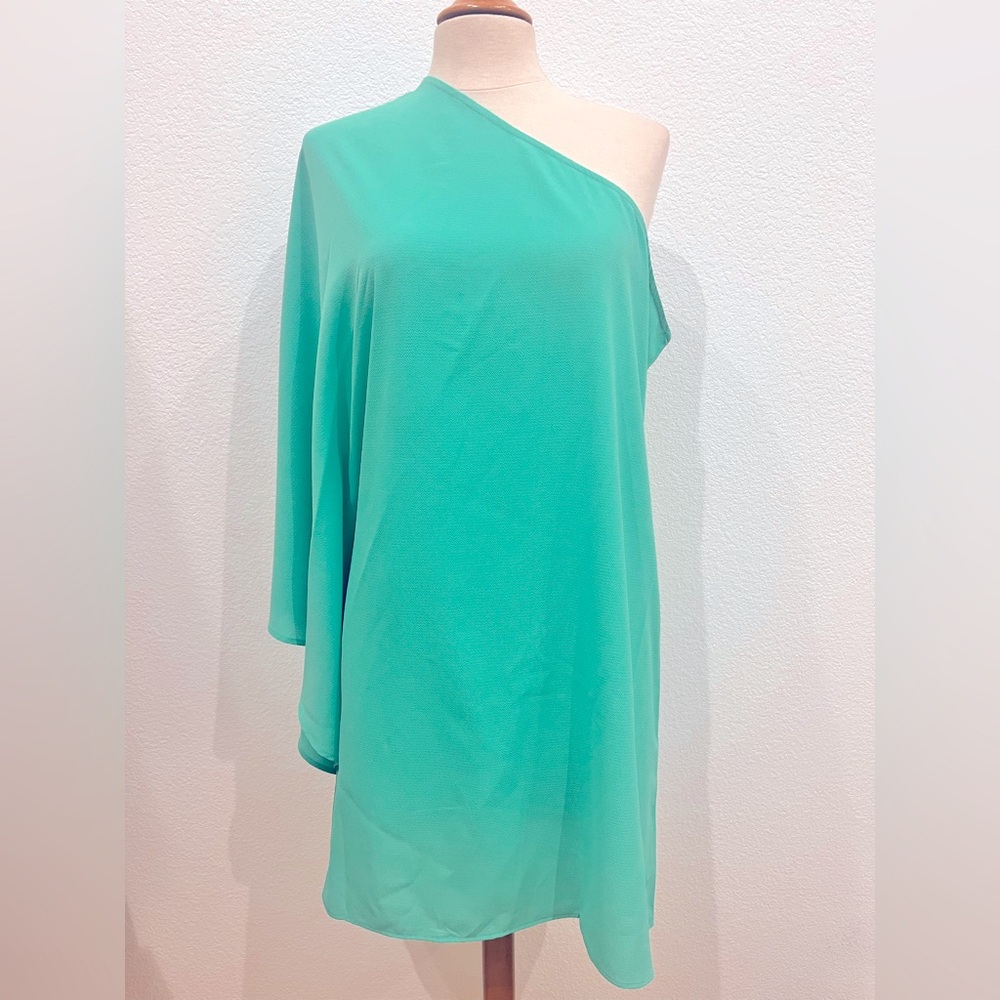 Unbranded One Shoulder Teal/Green‎ Size L Dress.